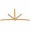 Ekena Millwork Alberta Smooth Timber Gable Bracket, Western Red Cedar, 96"W x 56"H x 1 1/2"D x 3 1/2"F, 14/12 Pitch GBW096X56X0204ALB00SWR - alternate 3